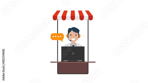 Mobile Store and Online Support Vector