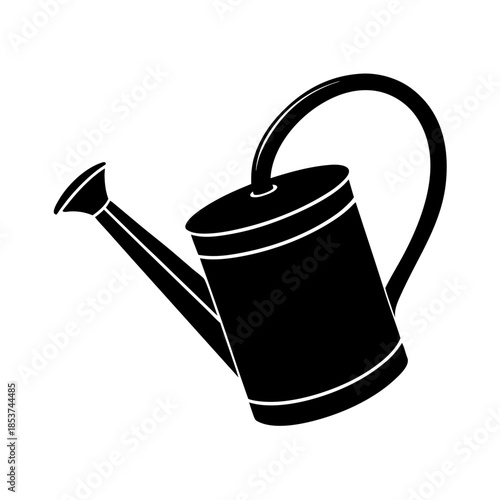vector clip art watering can on white background for web and graphic design