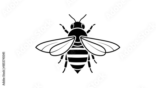Isolated macro vector illustration of a honey bee insect with yellow wings and black detail on a white background

Would you like me to generate a similar descriptive string for a different type of in