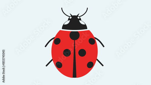 Red Ladybug Ladybird Insect Bug Line Icon Vector