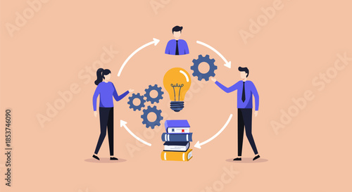 Business People Working Together on Project.