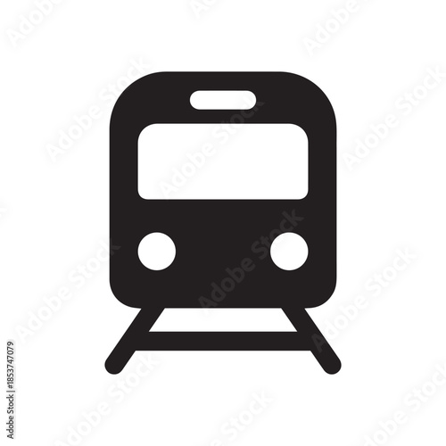 Train / railroad / subway flat icon for transportation apps and websites