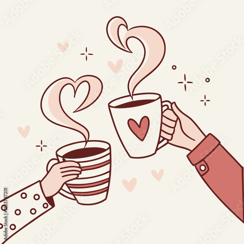 Couple celebrating anniversary with cake and cande.ai