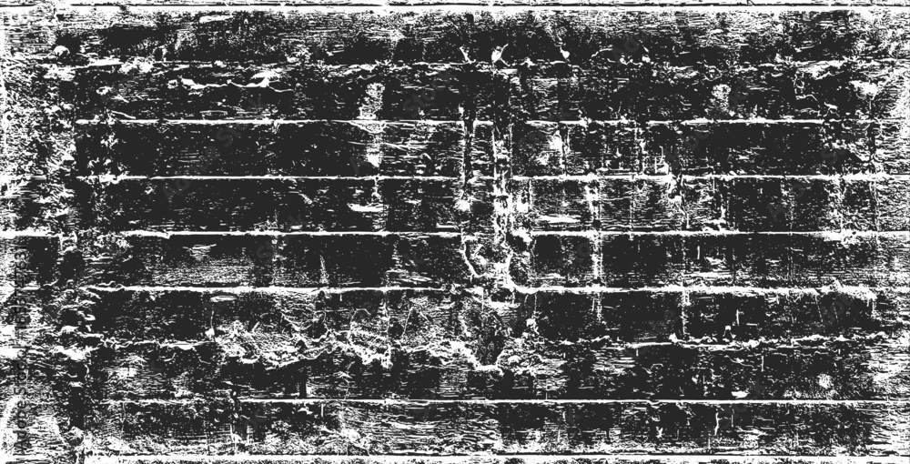 Fototapeta premium Black white grunge texture with horizontal lines vector