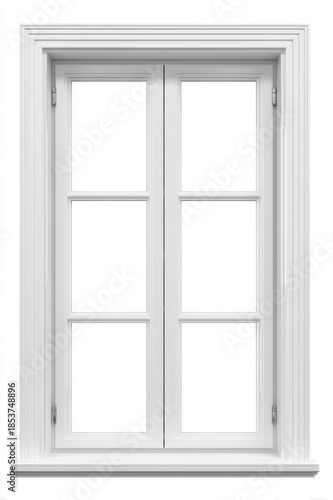 Minimal white window interior with natural daylight