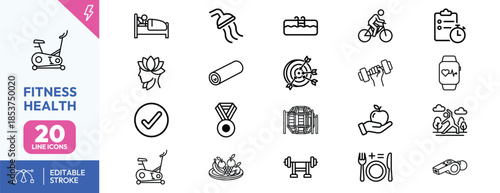 Fitness Health Training Icons