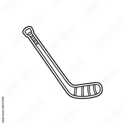 Ice Hockey Stick Vector Line Icon For Winter Sports Equipment And Professional League Branding