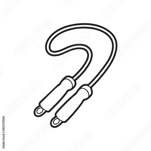 Professional Fitness Jump Rope Vector Line Icon For Gym Exercise And Athletic Training Equipment