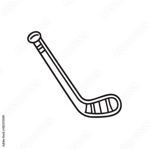 Ice Hockey Stick Vector Line Icon For Winter Sports Equipment And Professional League Branding