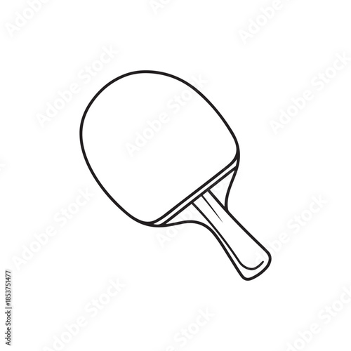 Minimalist Table Tennis Racket Vector Icon For Ping Pong Sports And Recreational Activity Branding