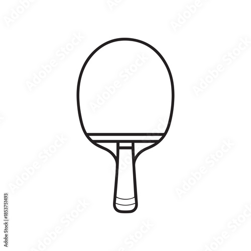 Minimalist Table Tennis Racket Vector Icon For Ping Pong Sports And Recreational Activity Branding