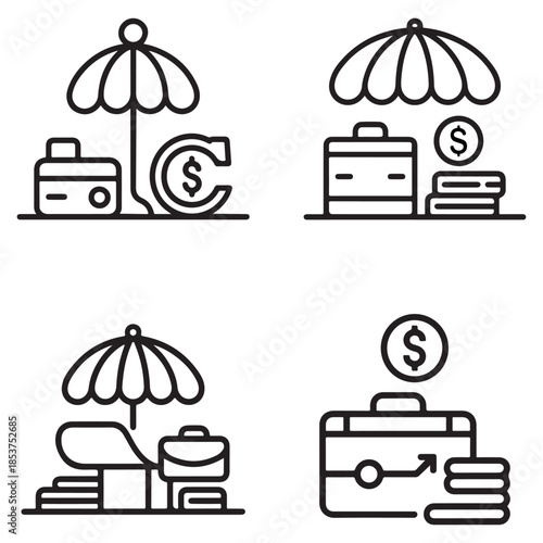 Cash Flow Management Icons
