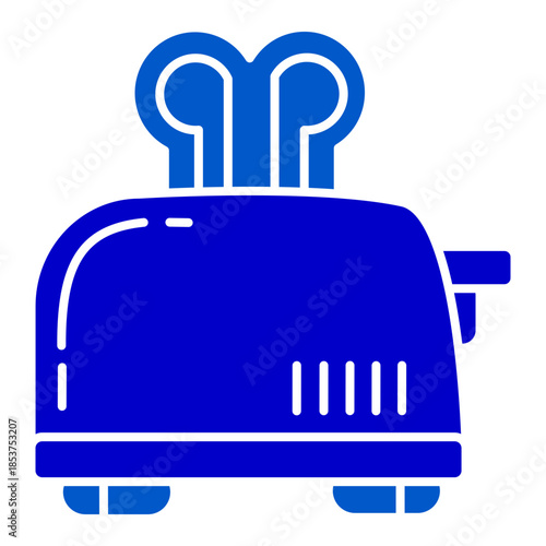 Blue Solid Toaster Icon