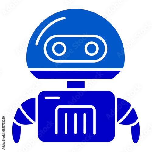 Blue Solid Robot Bot