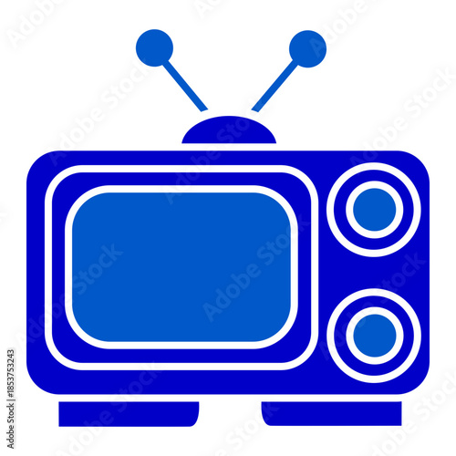 Blue Solid Smart Television