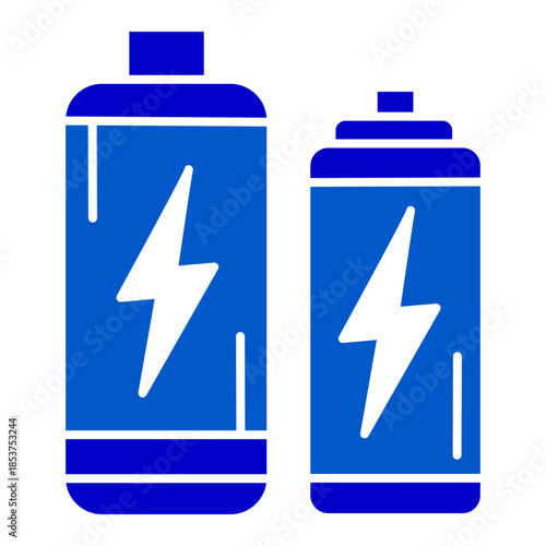 Blue Solid Battery Icon