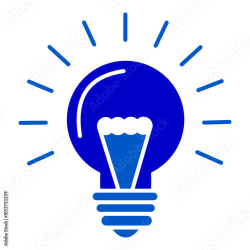 Blue Solid Innovation Bulb