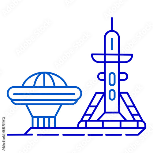 Futuristic Industrial Factory Complex