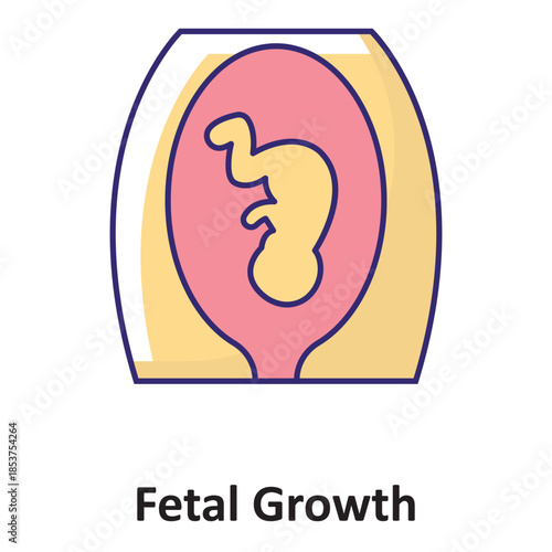 Fetal Growth Vector Icon which can easily modify or edit