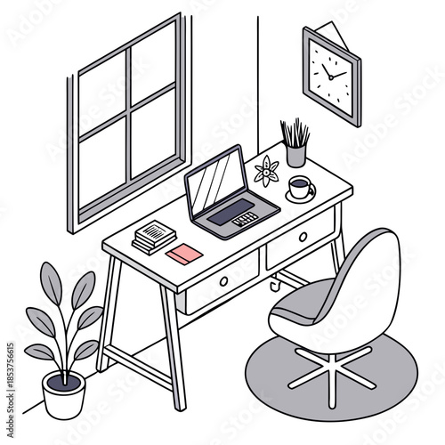 Modern home office setup