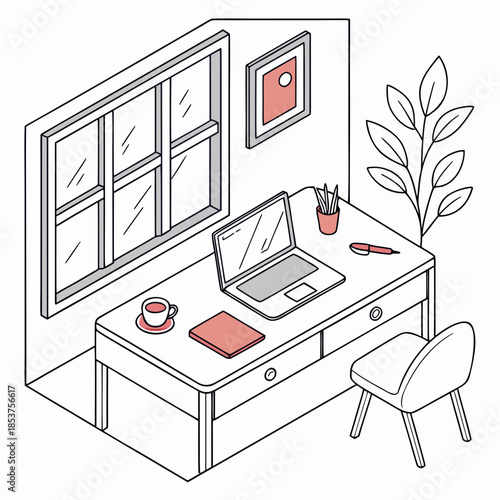 Modern home office setup