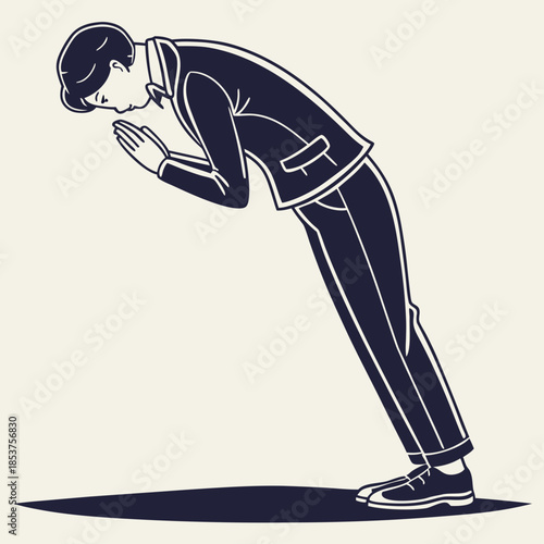 Person in prayer pose