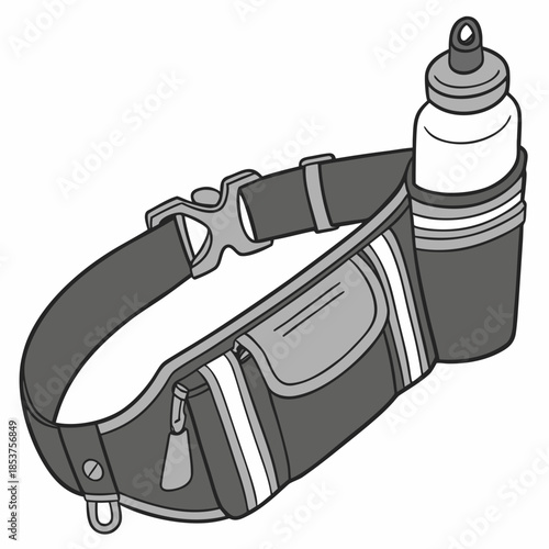 Sport waist pack with water bottle