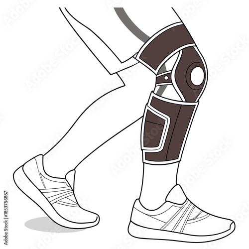 Person wearing knee brace