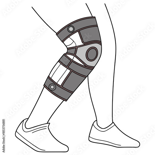 Person wearing knee brace