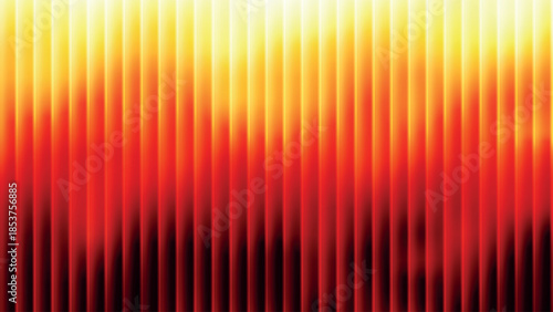 Vibrant red and yellow vertical stripes background with light and shadow design glass gradient