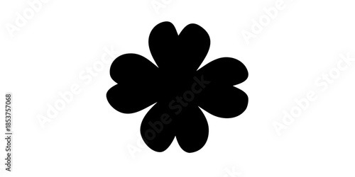 Simple black flower
