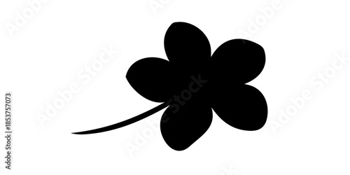 Simple black shamrock