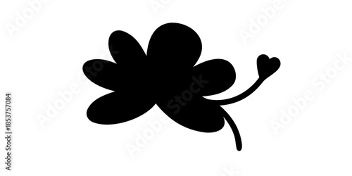 Silhouette of a four-leaf clover