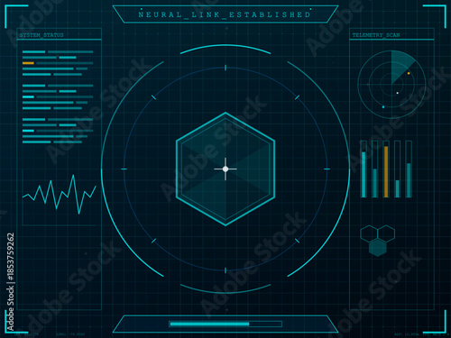 Display of neural activity and telemetry data on a digital interface during a science experiment in a laboratory setting