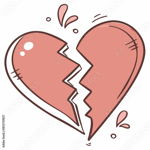 Broken heart illustration
