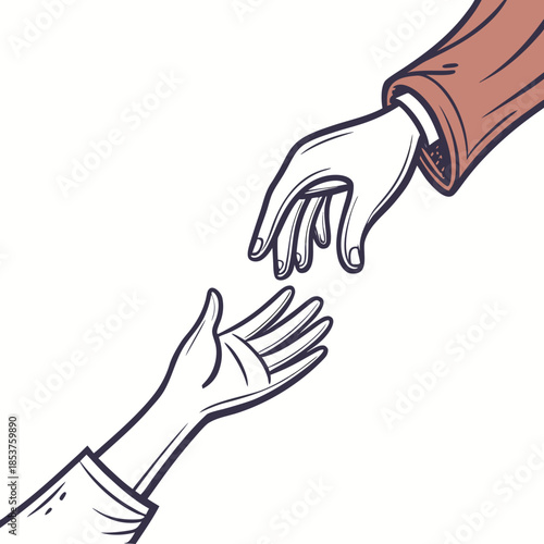 Helping hand reaching out