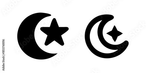 Symbolic representation of moon and star