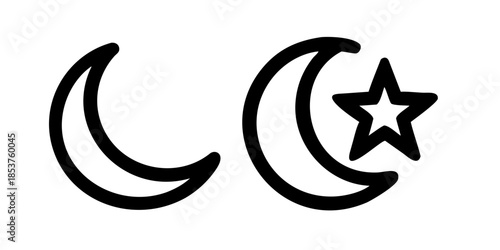 Symbolic representation of moon and star