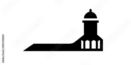 Historical tower overlooking waterfront