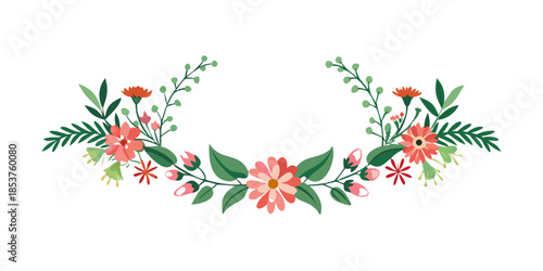 Delicate floral garland
