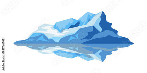 Serene mountain reflection