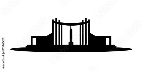 Monument with arched structure