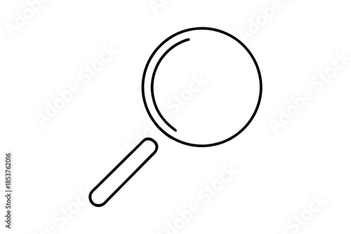 Premium minimal line magnifying glass icon transparent vector