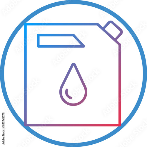 Fuel Can Line Icon Style