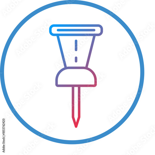 Push Pin line icon style