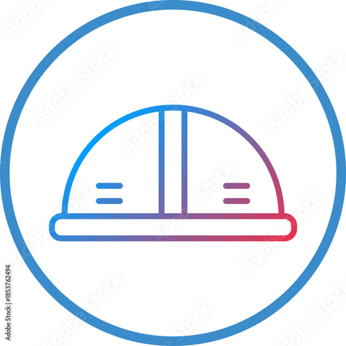 Helmet Line Icon Style