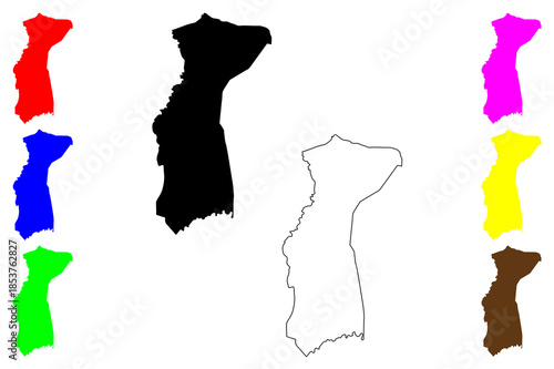 Iriga city (Bicol Region, Republic of the Philippines, ROP) map vector illustration, scribble sketch Iriga map