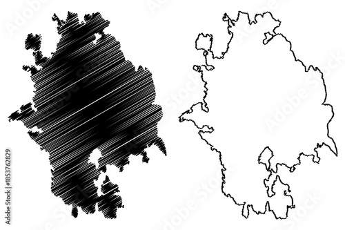 Kumlinge island (Republic of Finland, Aland Islands) map vector illustration, scribble sketch Kumlinge map