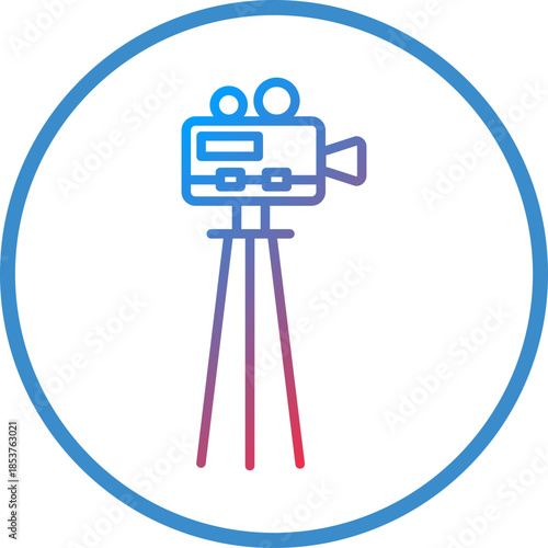 VideoCamera Line Icon Style