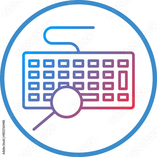 Keylogger Line Icon Style